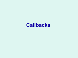 Callbacks