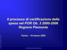 Seminario Procedure di Certificazione della Spesa