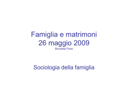 Matrimoni 26 maggio2009 - Dipartimento di Sociologia