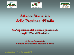 Atlante Statistico delle Province d`Italia - Un
