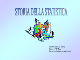 La formalizzazione matematica della statistica