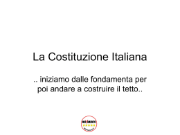 La Costituzione Italiana