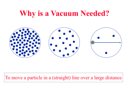 Why is a Vacuum Needed?