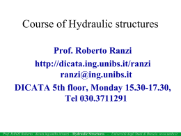 Hydraulic Structures - Università degli Studi di Brescia