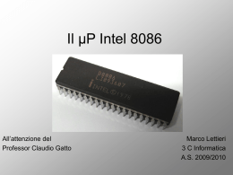 Il µP Intel 8086