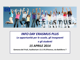 1 - Info Day Erasmus 15Aprile2014
