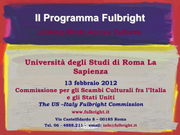 Il Programma Fulbright