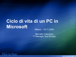Ciclo di vita di un PC in Microsoft