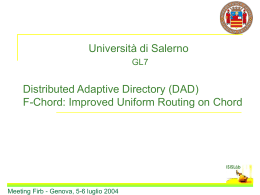 the F-Chord(  ) - Dipartimento di Informatica