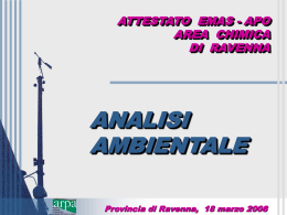 Presentazione analisi ambientale 2006