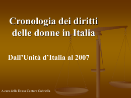 Cronologia diritti in Italia, dall`Unità ad oggi