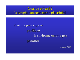 Patologia clinica Prof Adorno Piastrine 2013