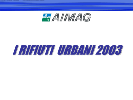 I Rifiuti Urbani 2003