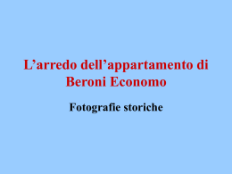 L`arredo dell`appartamento di Beroni Economo