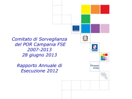 Riprogrammazione del POR Campania FSE 2007