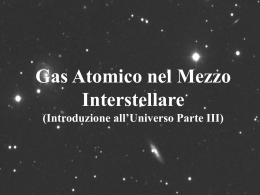 Gas atomico nel Mezzo Interstellare