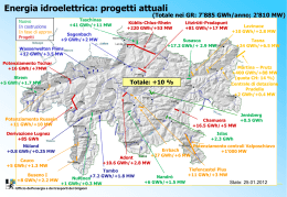 Progetti realizzati e pianificati relativi alla forza idrica 2012