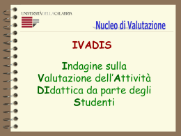 seminario IVADIS - Dipartimento di Economia, Statistica e Finanza