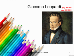 Giacomo Leopardi - letteraturaestoria