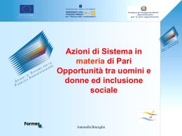 introduzione al principio di pari opportunita