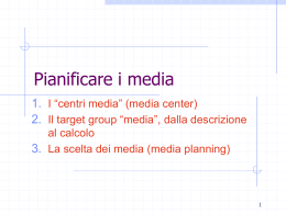 Pianificare i media - Università di Urbino