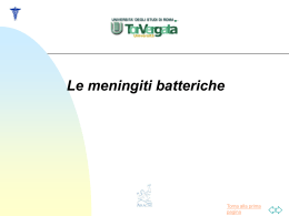 Meningiti batteriche - Microbiologia TorVergata