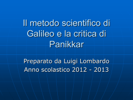 Critica di Panikkar a Galileo.