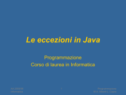 Eccezioni in Java