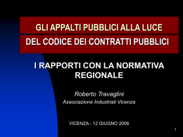 I rapporti con la normativa regionale