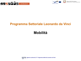 Diapositiva 1 - Programma Leonardo