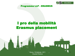 pro di Erasmus Placement