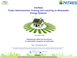 PATRES Public Administration Training and coaching on
