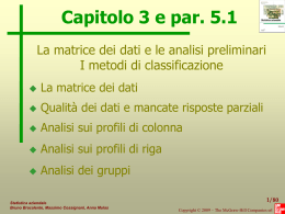 Lucidi Capitolo 3 - Dipartimento di Economia, Finanza e Statistica