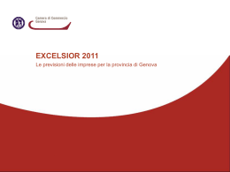 Sistema Informativo Excelsior 2011 – Provincia di Genova