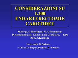 Considerazioni su 1.200 endarterectomie carotidee.