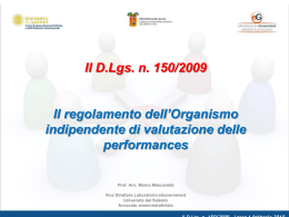 Slides Prof. Marco Mancarella - (LEG) unisalento
