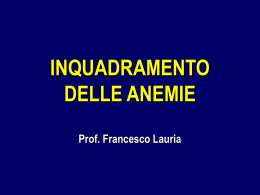 Inquadramento delle anemie