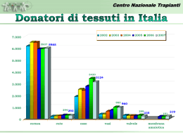 Attivit&agrave; donazione e trapianto di tessuti
