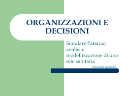 SIMULARE PATATRAC - Dipartimento di Scienze economico