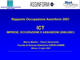 ICT: Imprese, Ocupazione e Assunzioni (2000