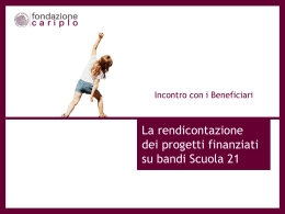 Diapositiva 1 - Fondazione Cariplo