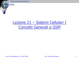 Sistemi Cellulari 1