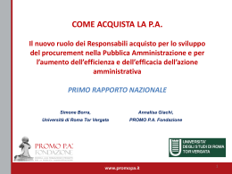 Slide presentazione Rapporto