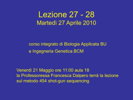 Lez_27-28_Bioing_27-4-10 - Università degli Studi di Roma Tor