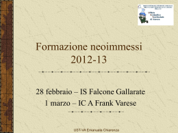 Formazione neo 2012-13 - Portale tematico dell`Ufficio Scolastico
