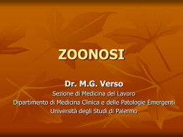 ZOONOSI - Corso di laurea in tecniche della prevenzione nell