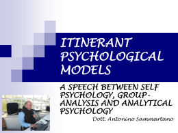 itinerant psychological models a speech