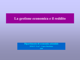La gestione economica 2009