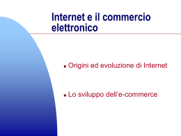 Internet e il commercio elettronico - Università degli Studi di Roma