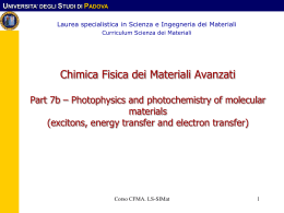 universita` degli studi di padova - Dipartimento di Scienze Chimiche